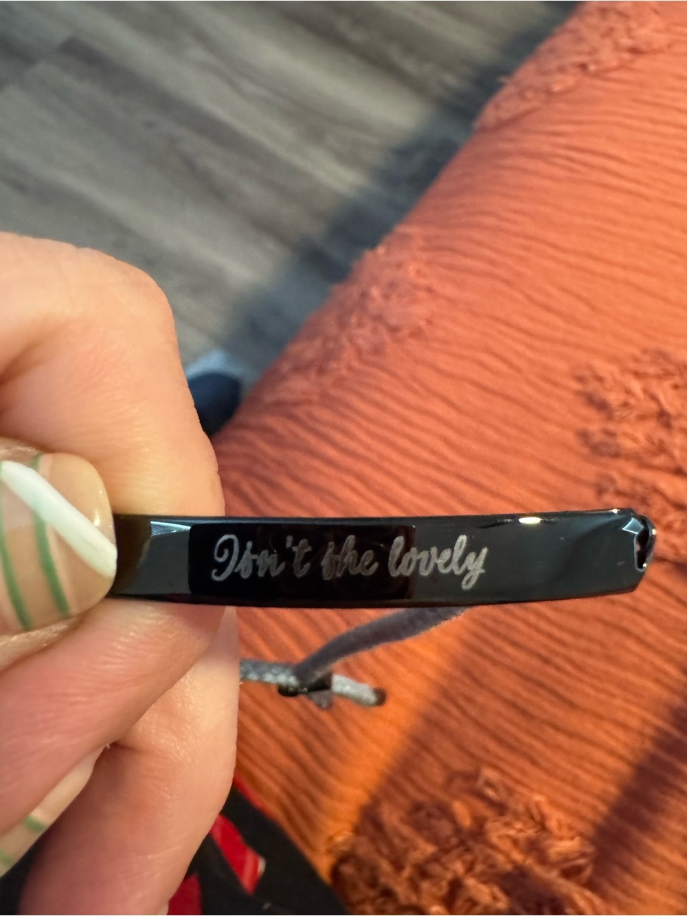 "Isn't She Lovely" Engraved adjustable bracelet